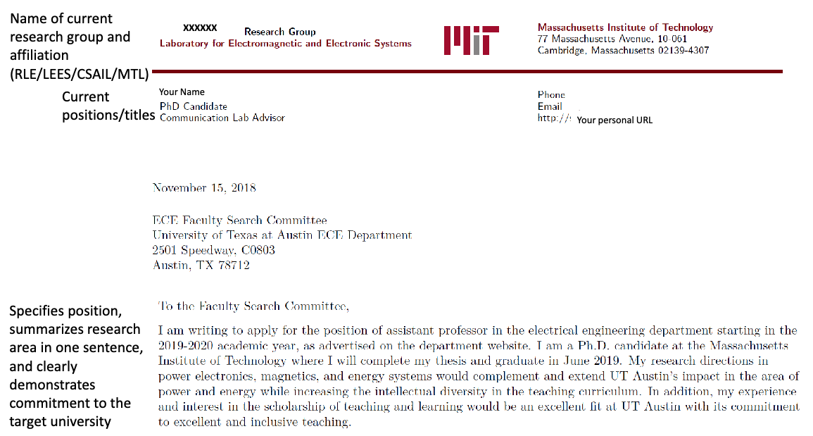 Cover Letter Format Structure Example